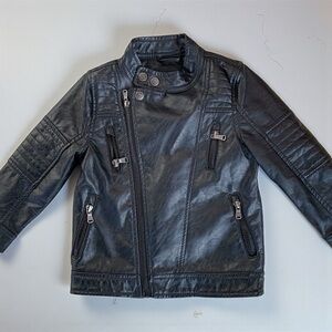 Urban Republic Girl’s Black Faux Leather Jacket 3T
